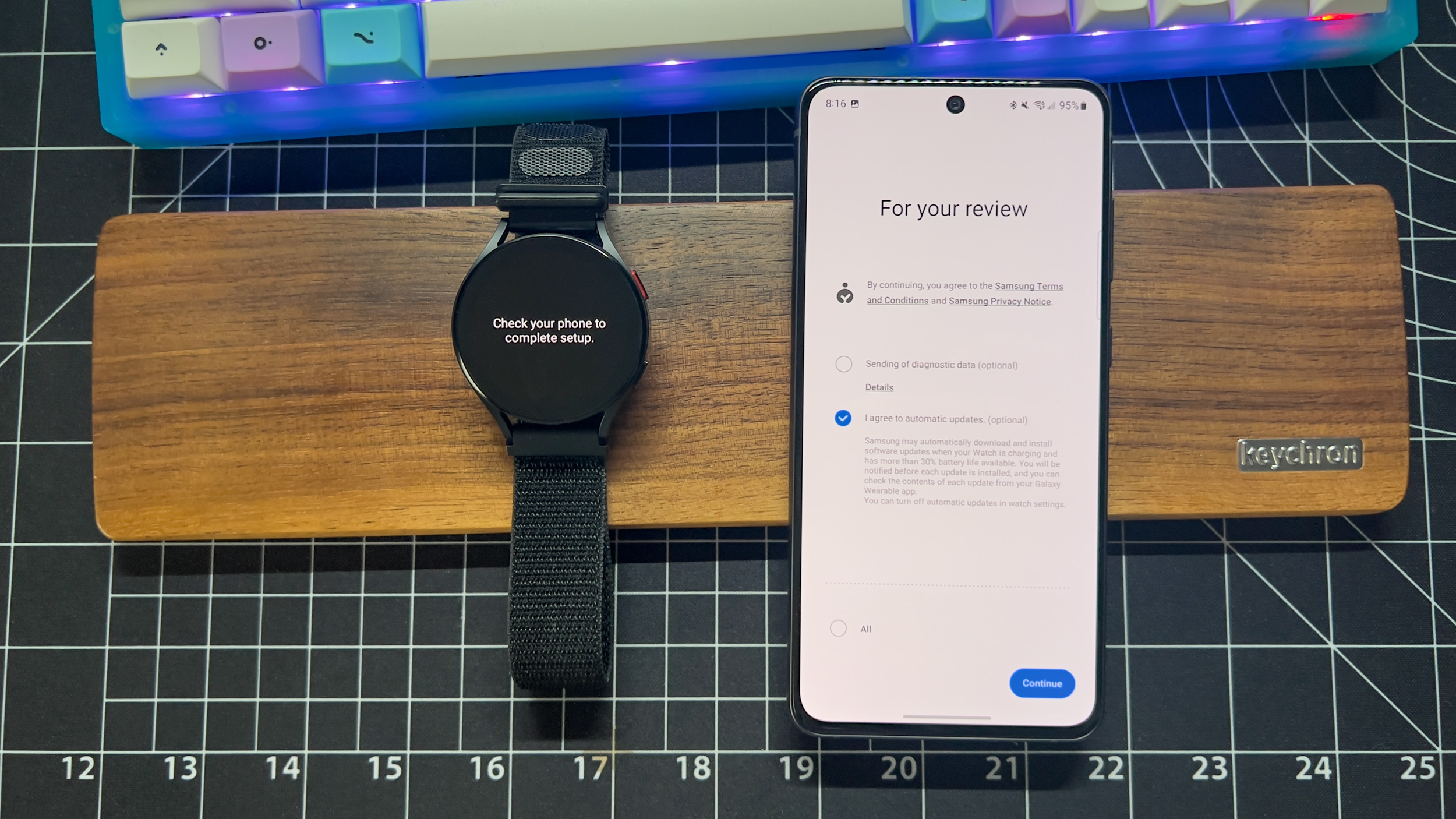Review Samsung Privacy Policy on Galaxy S21 FE when setting up Galaxy Watch 5