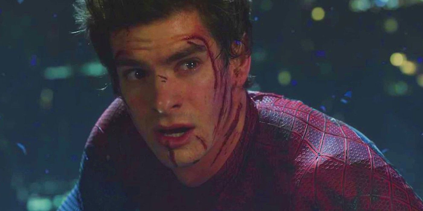 An unmasked Spider-Man looks on in The Amazing Spider-Man