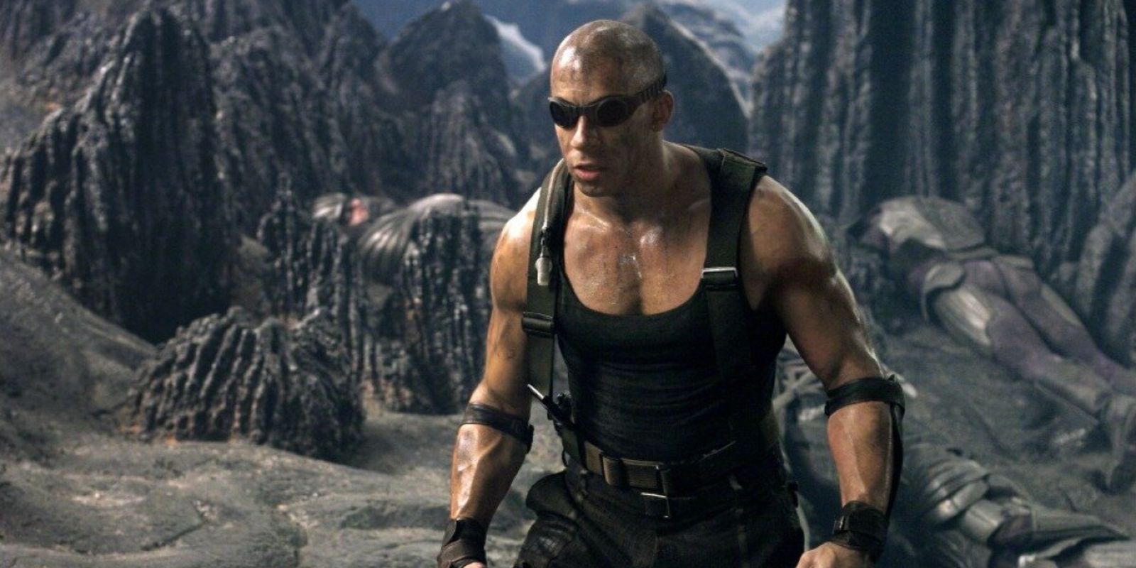Riddick on the surface of Crematoria in The Chronicles Of Riddick